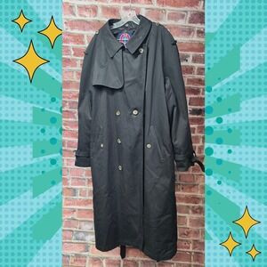Vintage Women's JG HOOK Single Breasted Rain Trench Coat Size 54